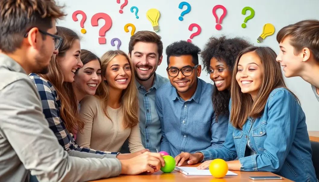 Students developing critical thinking by asking vibrant questions.